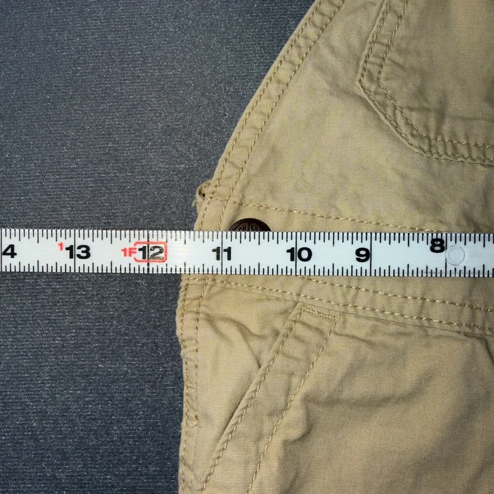 OshKosh Bgosh Kids 4T Tan‎ Khaki Cotton Vestbak Bib Overalls 6Q593410